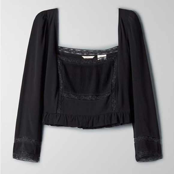 Aritzia Wilfred black blouse size US XXS boheme collection, new condition - Picture 1 of 6